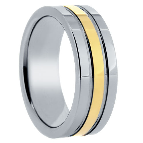 Tungsten Band Two Tone 8mm